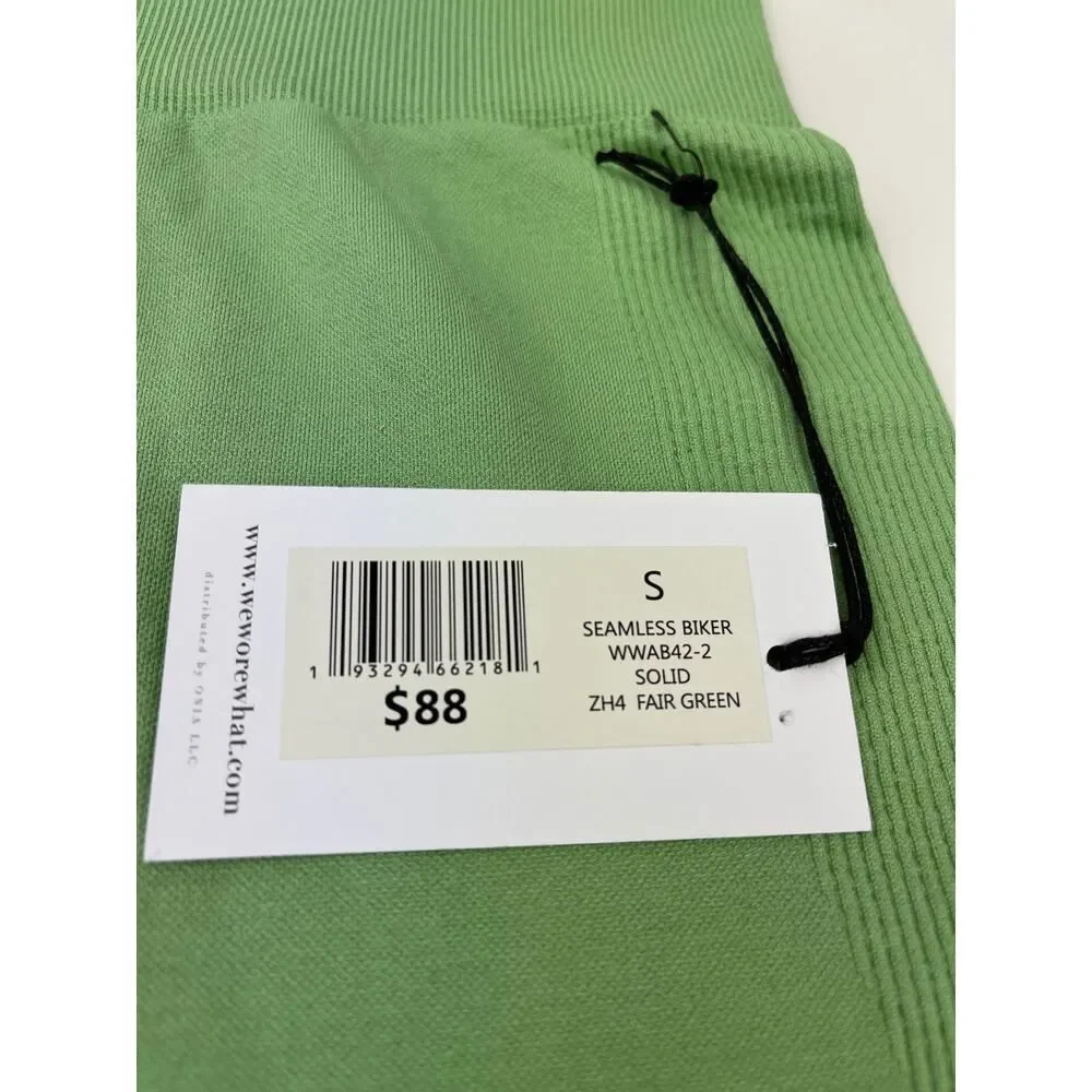 We Wore What‎ Fair Green Seamless Biker Shorts Small